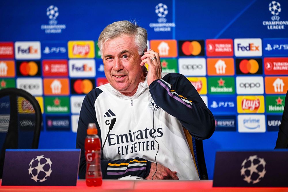 Carlo Ancelotti en rueda de prensa.