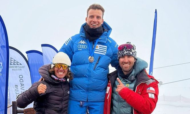 El uruguayo Nicolás Pirozzi en el Valle Nevado Spring Series disputado en Chile