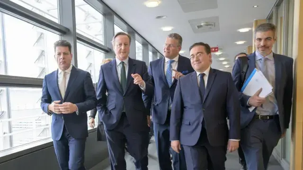 Los representantes de la Comisión Europea, Reino Unido, España y Gibraltar, en la última reunión que mantuvieron en Bruselas