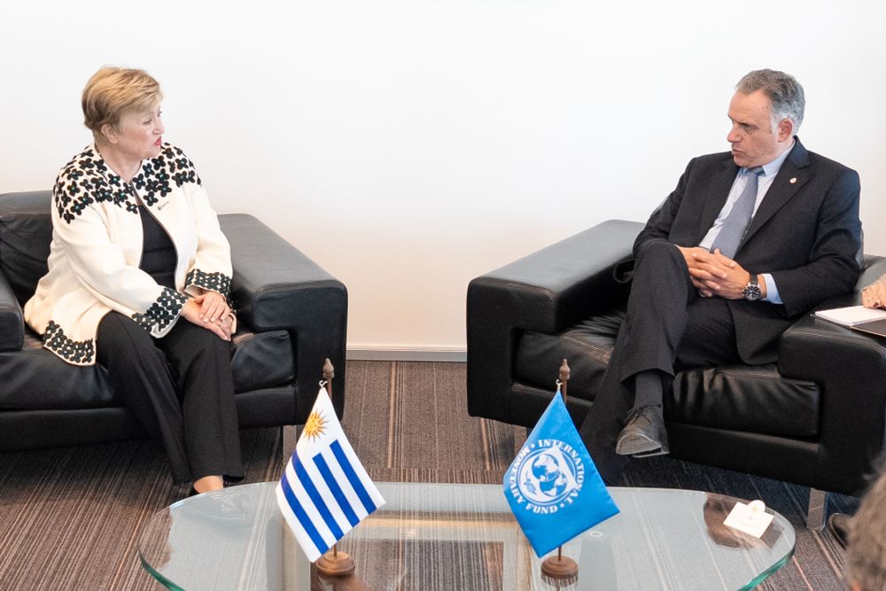 Kristalina Georgieva y Yamandú Orsi reunidos el 30 de julio de 2026