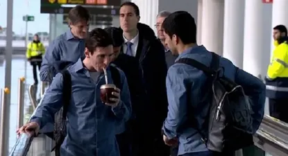 Messi y Suárez tomando mate