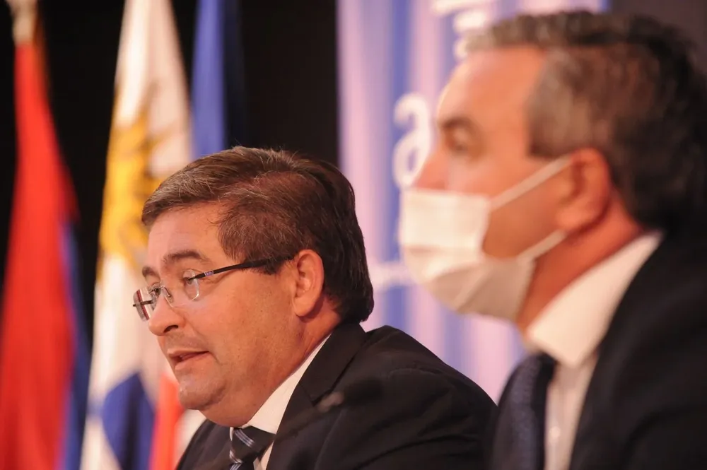 El presidente de ASSE, Leonardo Cipriani, y el vicepresidente, Marcelo Sosa.