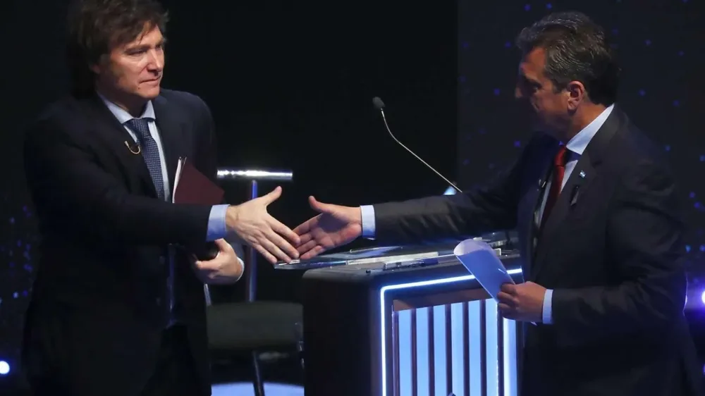 Javier Milei y Sergio Massa