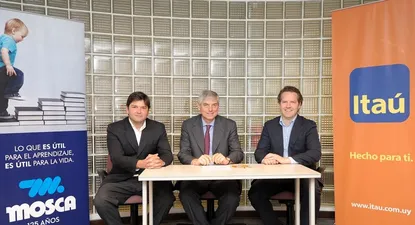 Gerente general de Mosca, Andrés Valderrama, Carlos Ham y el director de Mosca, Gregor Beck