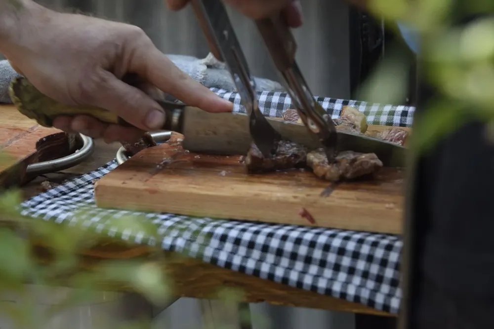 Asado, un corte de vacuno preferido por los uruguayos.