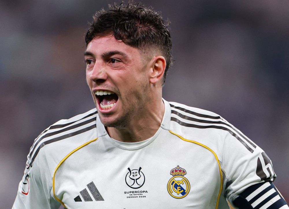 Federico Valverde celebra su golazo para Real Madrid