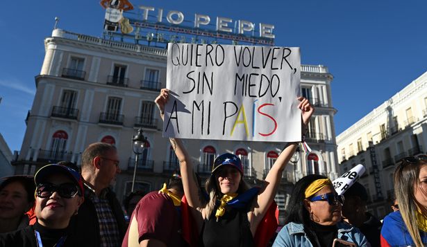 Venezolanos protestan en Madrid contra el régimen de Maduro