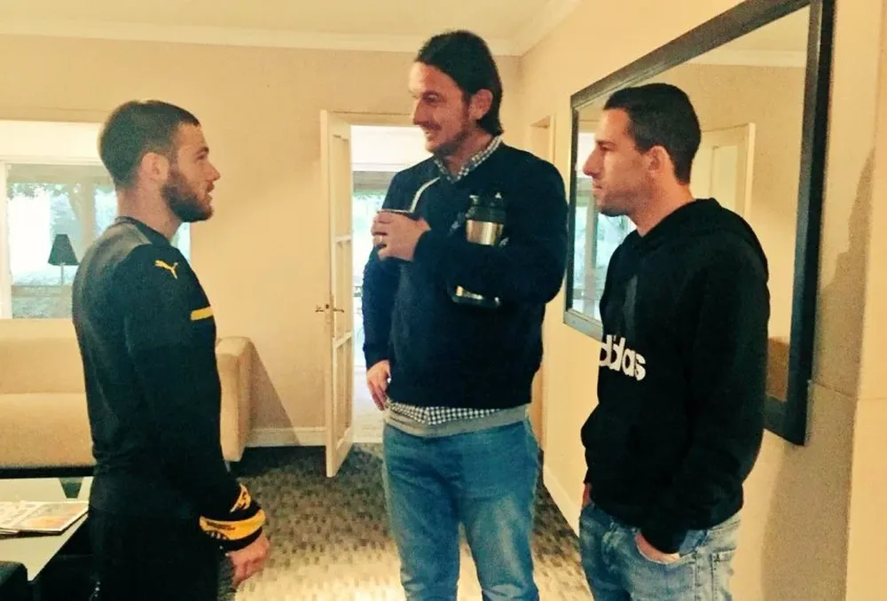Maximiliano Rodríguez, Nandez y Gonzalo De los Santos en Colonia