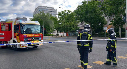 Los bomberos trabajan en la fuga de gas&nbsp;