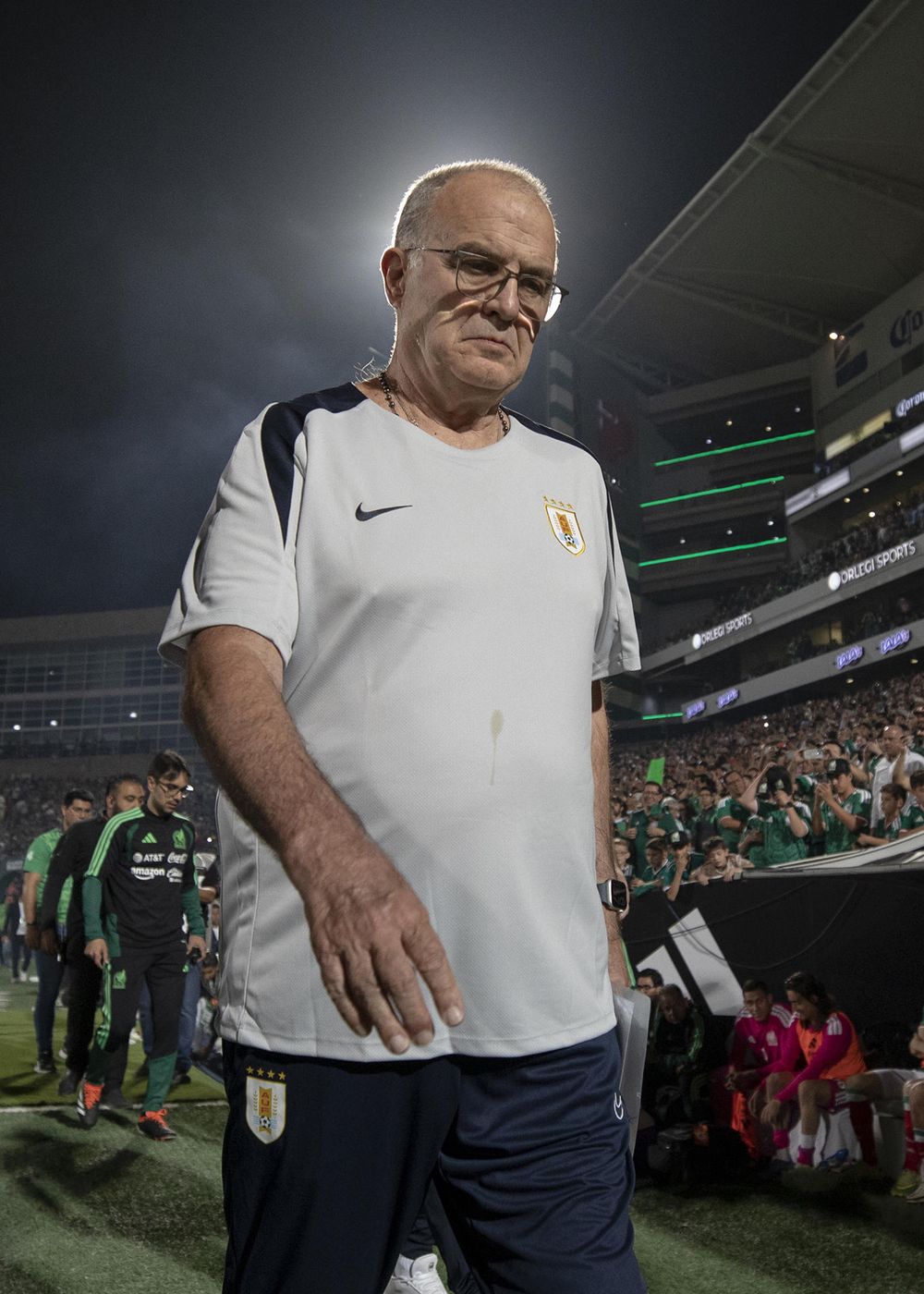 Marcelo Bielsa en Uruguay vs México