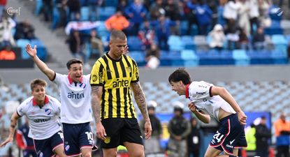 Leo Coelho y el festejo de Nacional