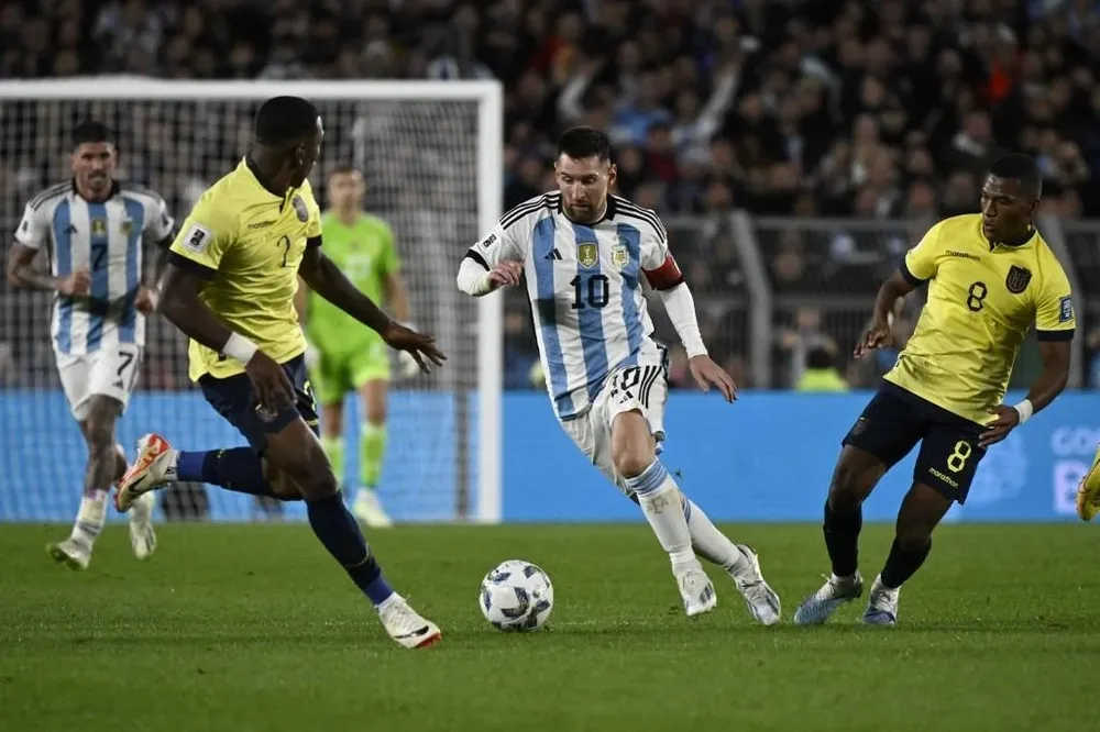 Lionel Messi en las Eliminatorias frente a Ecuador