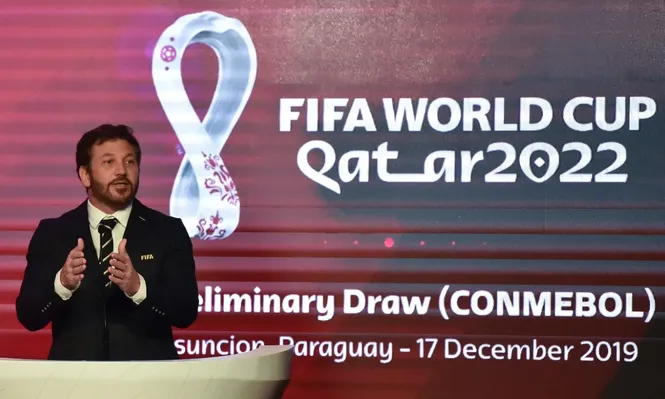 Domínguez en el sorteo de las Eliminatorias