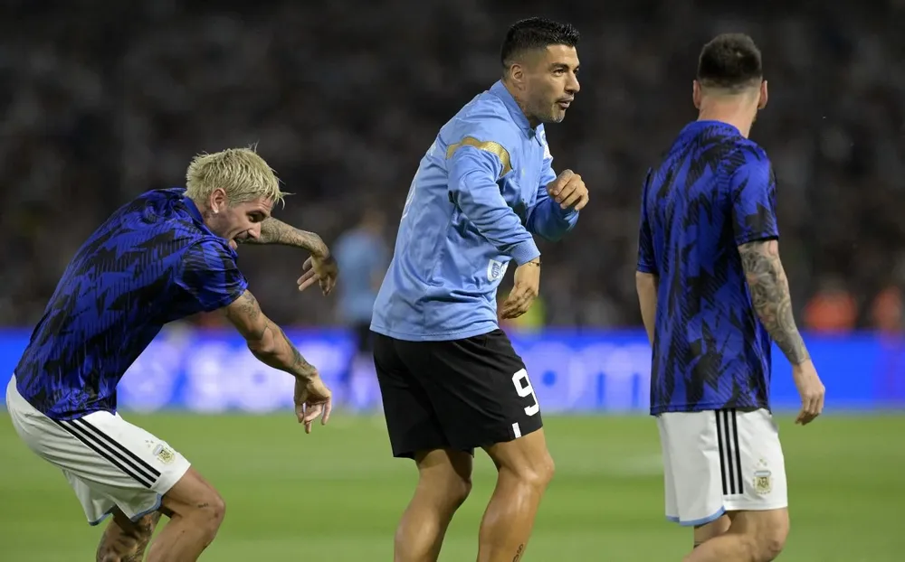 Luis Suárez, Messi y De Paul Luis Suárez, Messi y De Paul