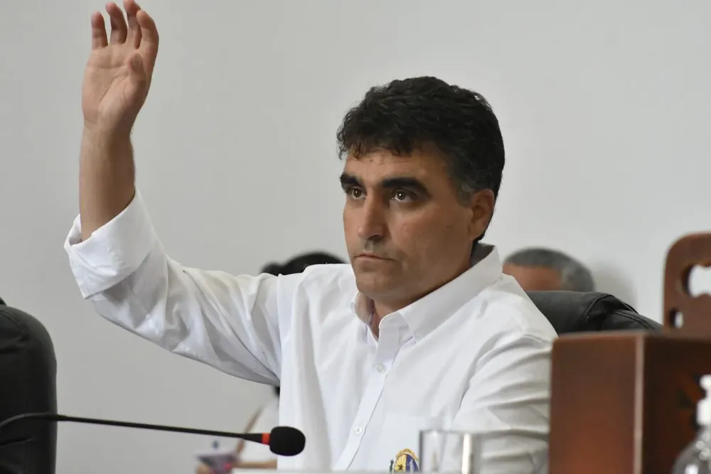 Andrés Lima durante una sesión del Congreso de Intendentes. Archivo