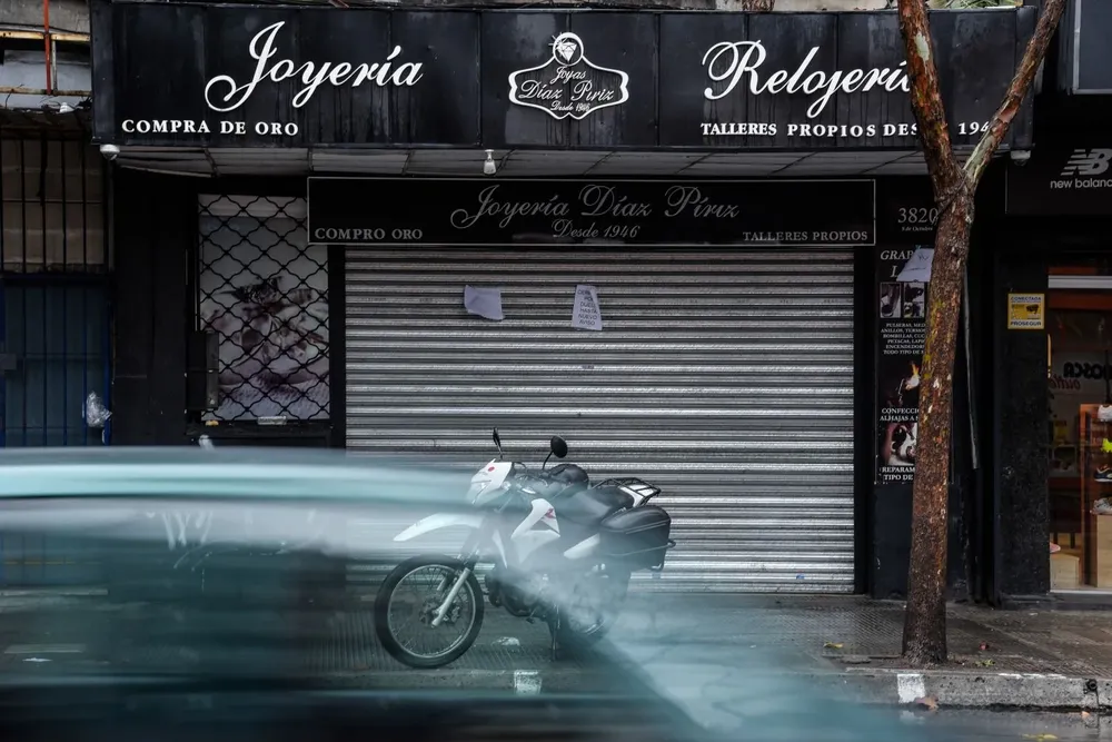 Joyería Díaz Píriz, donde el 21 de julio le dispararon a Giovanna Fernández