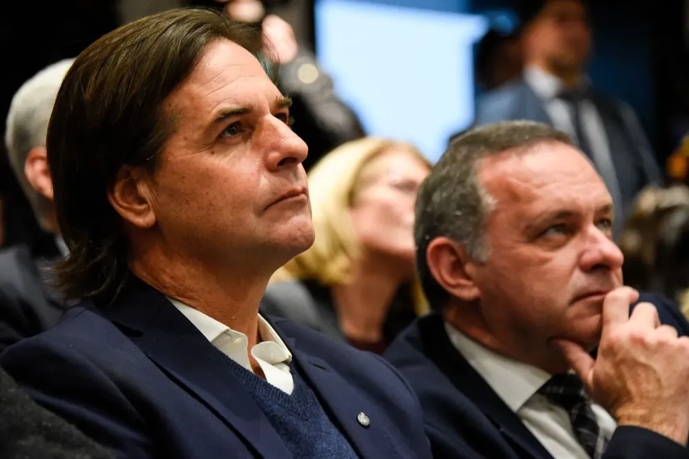 Archivo. Lacalle Pou y Álvaro Delgado