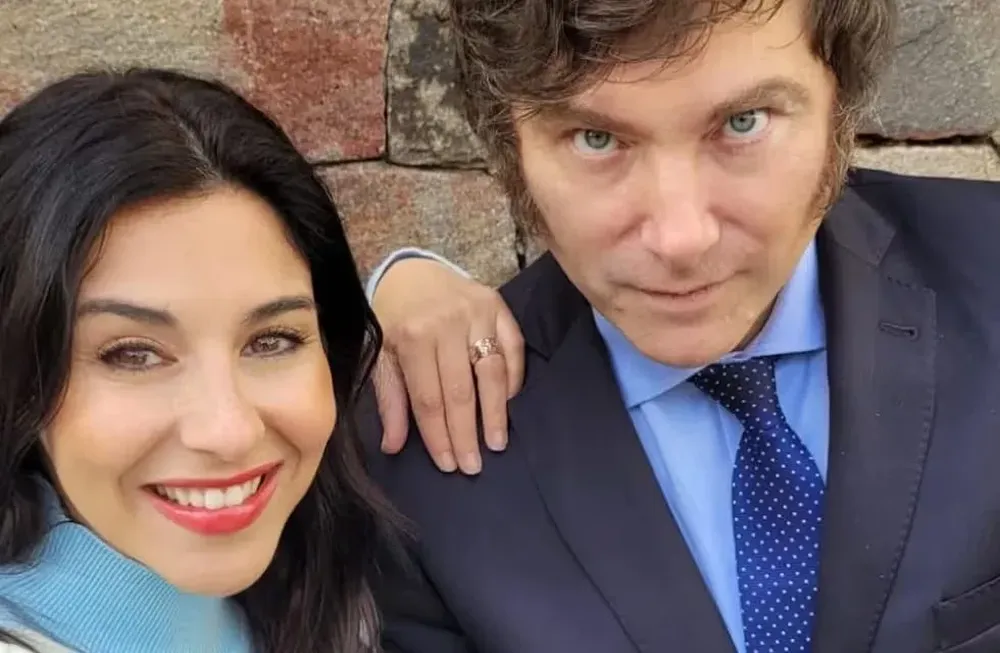 Marcela Pagano y Javier Milei