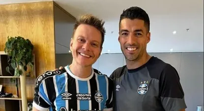 El sueño especial que Luis Suárez le cumplió al músico Michel Teló y sus hijos