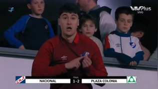 El reclamo de un hincha de Nacional tras la derrota ante Plaza