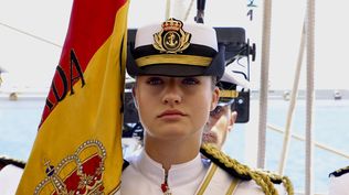 La princesa Leonor a bordo del buque escuela Juan Sebastían Elcano