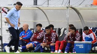 Pablo Peirano y los suplentes de Nacional, con Juan Pablo Patiño entre ellos&nbsp;