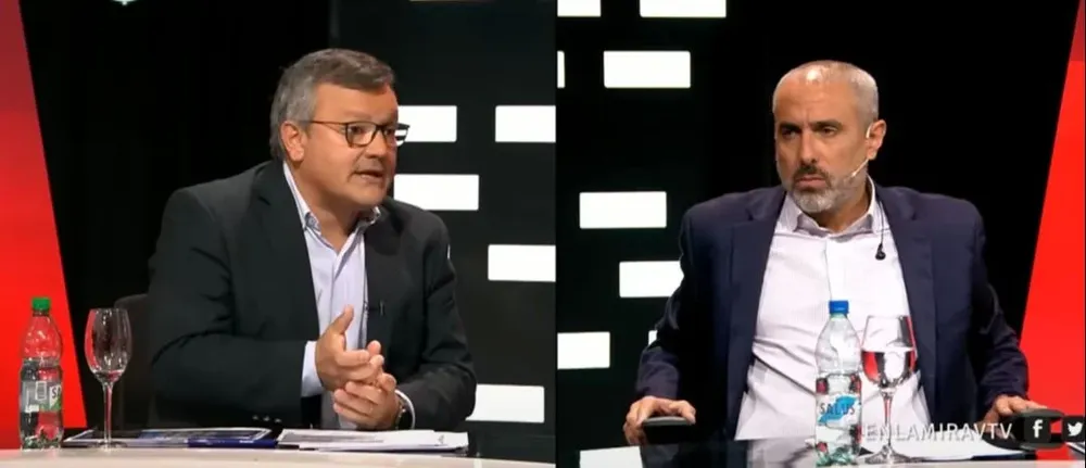 Santiago González y Gabriel Pereyra en el programa En la Mira