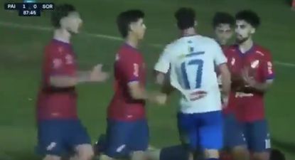 Video: escándalo en el el fútbol de OFI en la final del litoral entre Paysandú Interior y Soriano Capital con una fortísima agresión