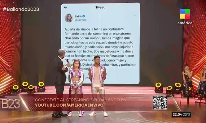 Coti Romero al aire del Bailando y su pedido de disculpas.