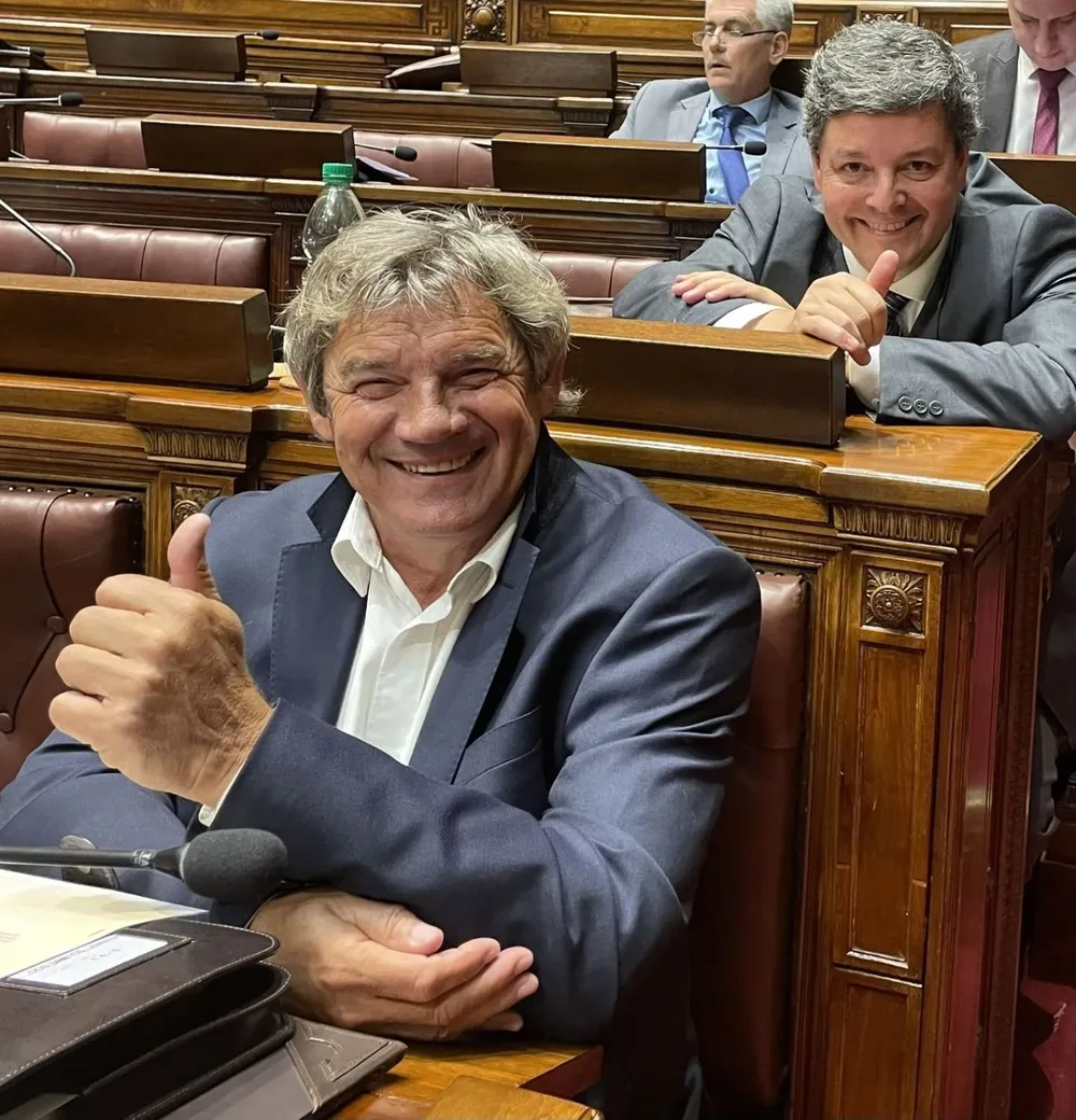 Mario Saralegui en la bancada de diputados la semana pasada