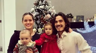 Jocelyn Burgardt, Edinson Cavani y sus hijos