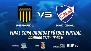 Nacional le ganó 2-1 a Peñarol y también es campeón del fútbol virtual uruguayo