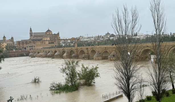 El agua pone al límite al puente romano en Córdoba&nbsp;