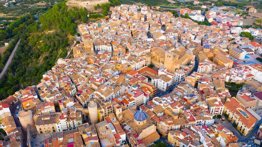 Imagen aérea de Segorbe. (Comunitat Valenciana)&nbsp;