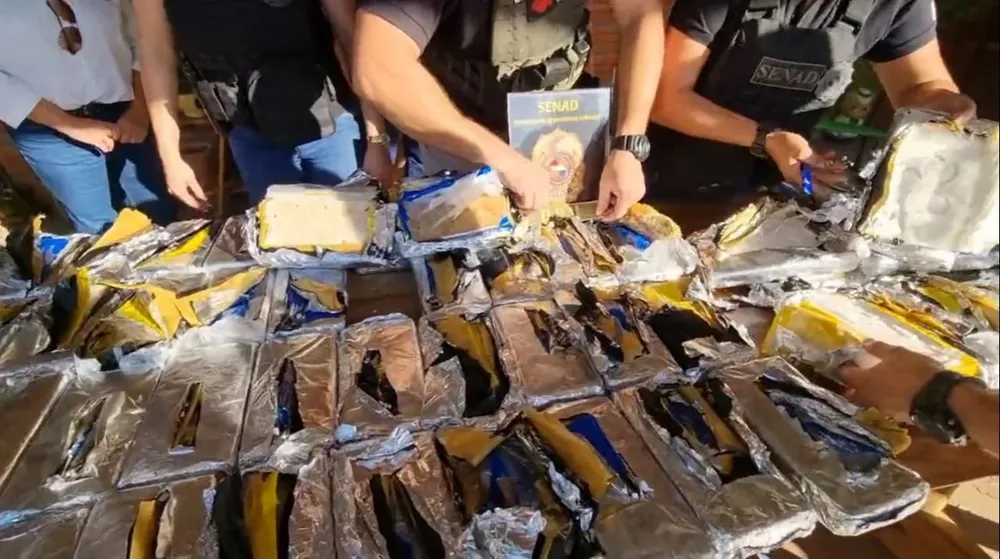Cargamento de cocaína incautado en Paraguay con destino a Uruguay