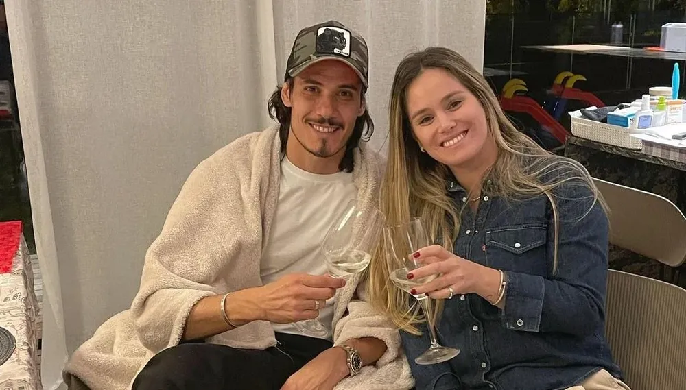 Edinson Cavani y Jocelyn Burgardt se conocieron en 2014