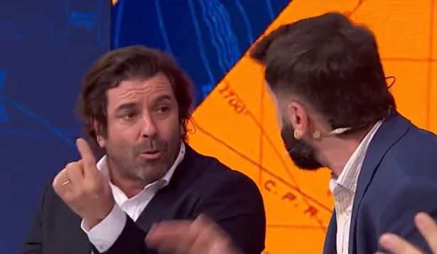 Juanchi Hounie y Daniel Márquez en plena discusión en Séptimo Día