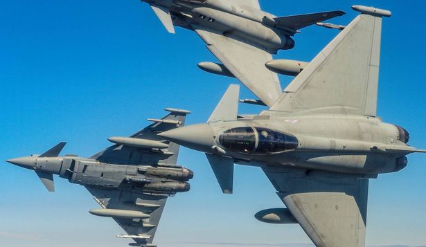 Aviones Eurofighter.