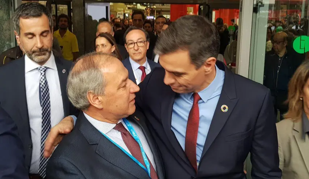 José Tomé, hombre fuerte del PSOE en Lugo con el presidente Pedro Sánchez.