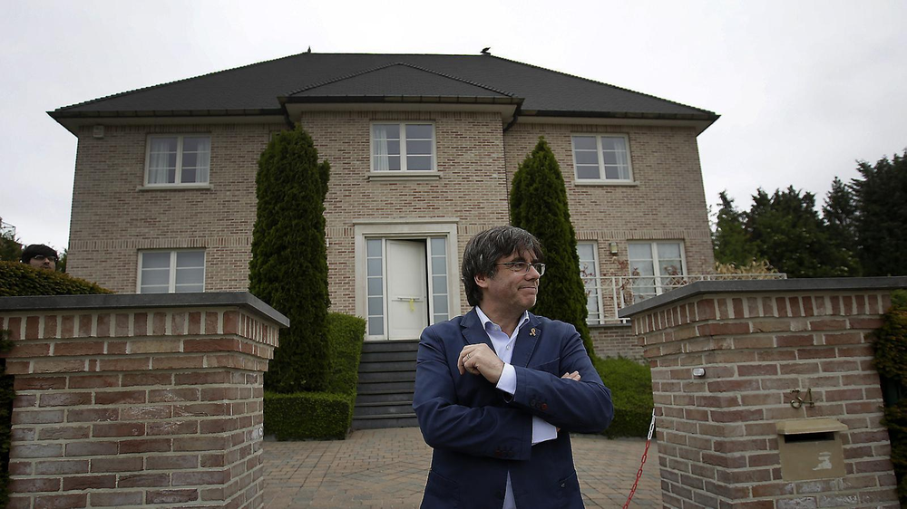 Carles Puigdemont en su residencia en Waterloo