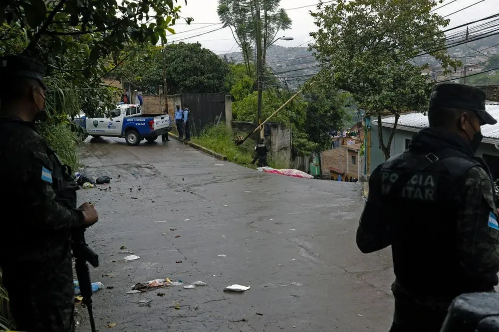 Escena del crimen en Honduras (foto archivo)