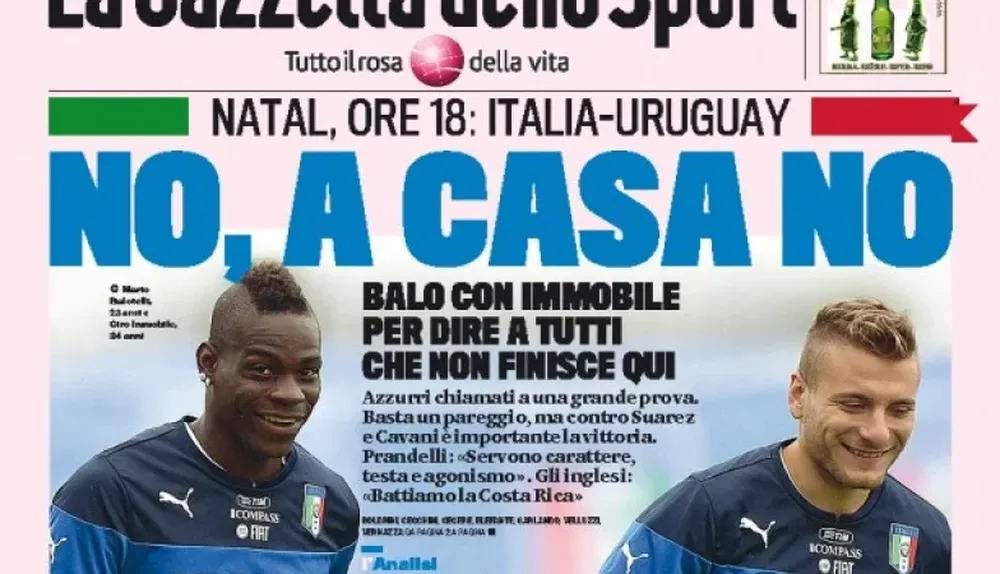 La tapa de Gazzetta dello sport