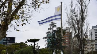 Así quedó el pabellón de Uruguay en la Plaza de la Bandera