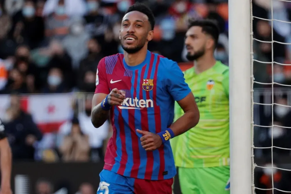 Aubameyang en Barcelona