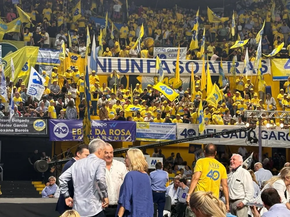 Una de las fotos que subió Sebastián Da Silva sobre el acto en el Palacio Peñarol