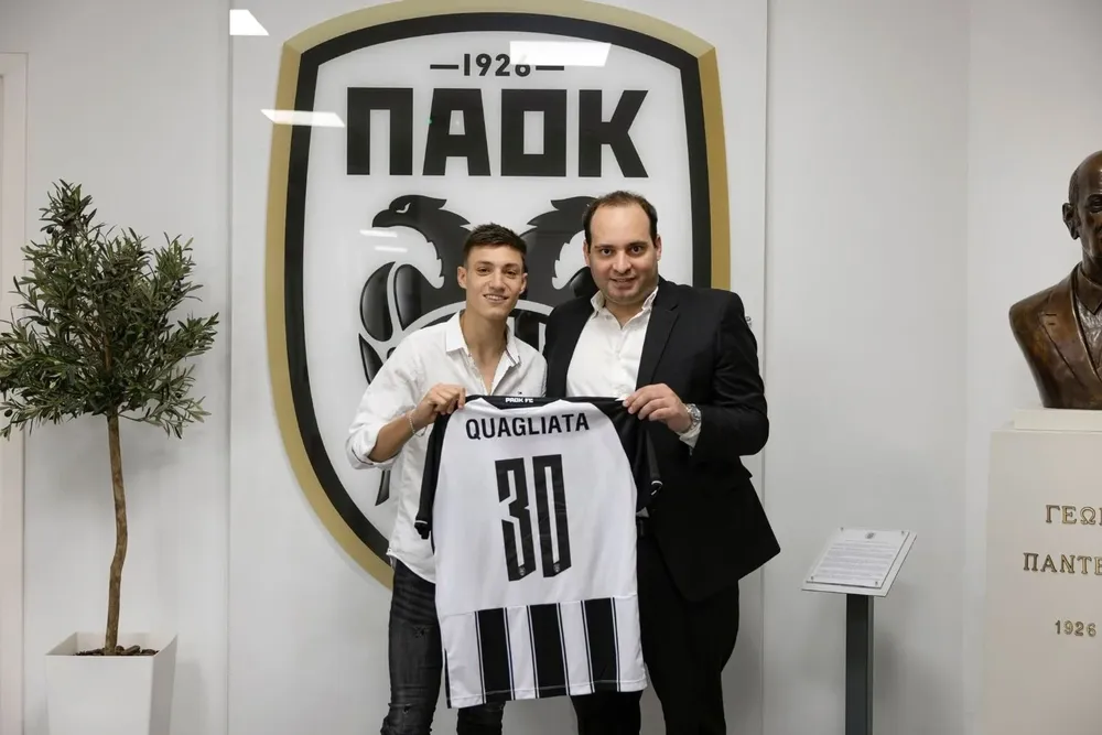 Quagliata y su representante Martín Rodríguez