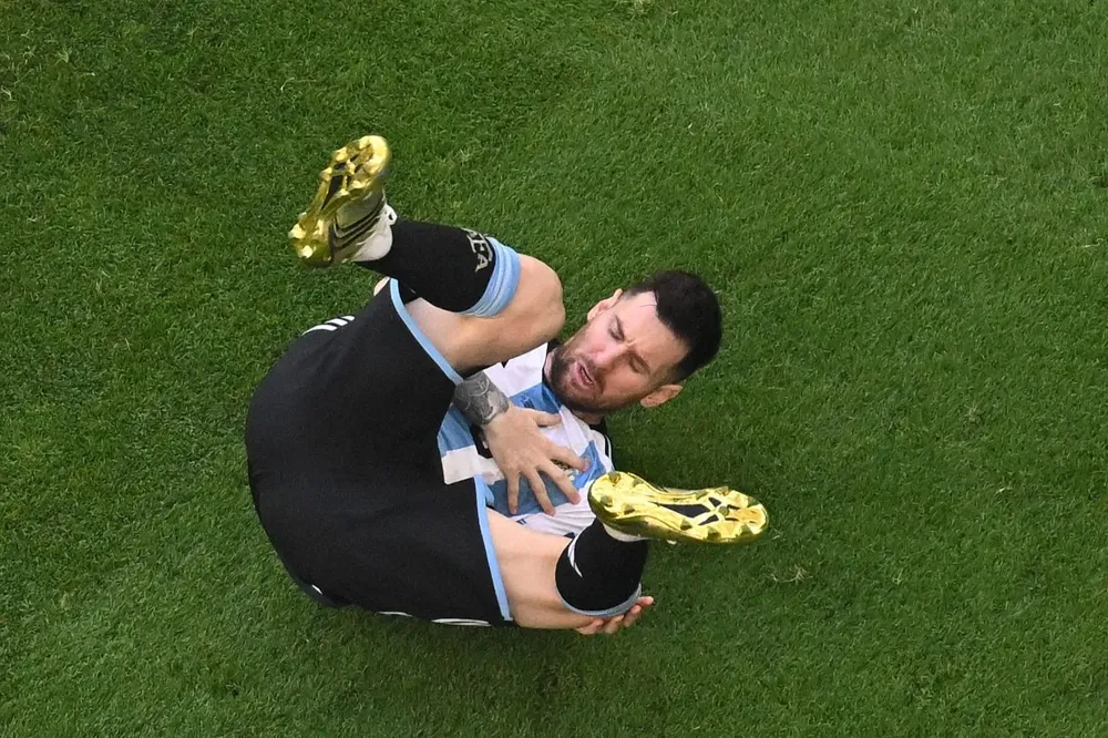 Lionel Messi en el partido entre Argentina y Arabia Saudita