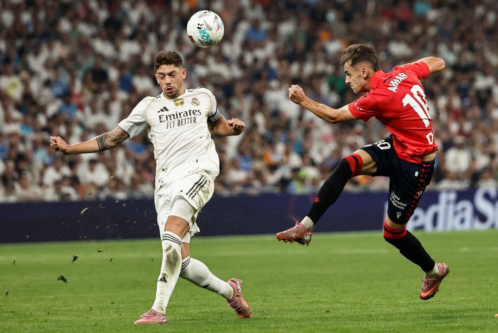 Federico Valverde jugó un buen partido para Real Madrid ante Osasuna por LaLiga de España