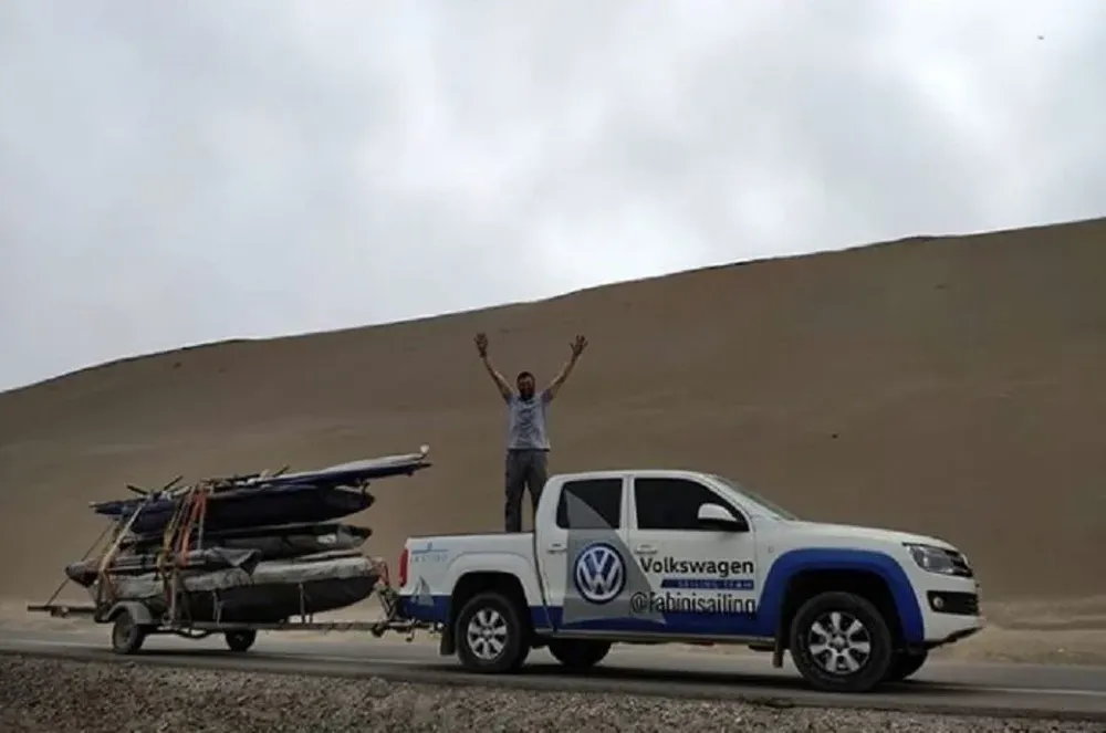 Ricky Fabini en su regreso a Uruguay tras los Panamericanos de Lima