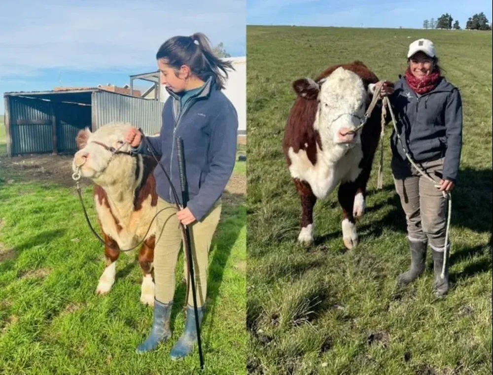 Valentina y Catherin, dos de las estudiantes de UTU La Carolina que irán a la Expo Prado.